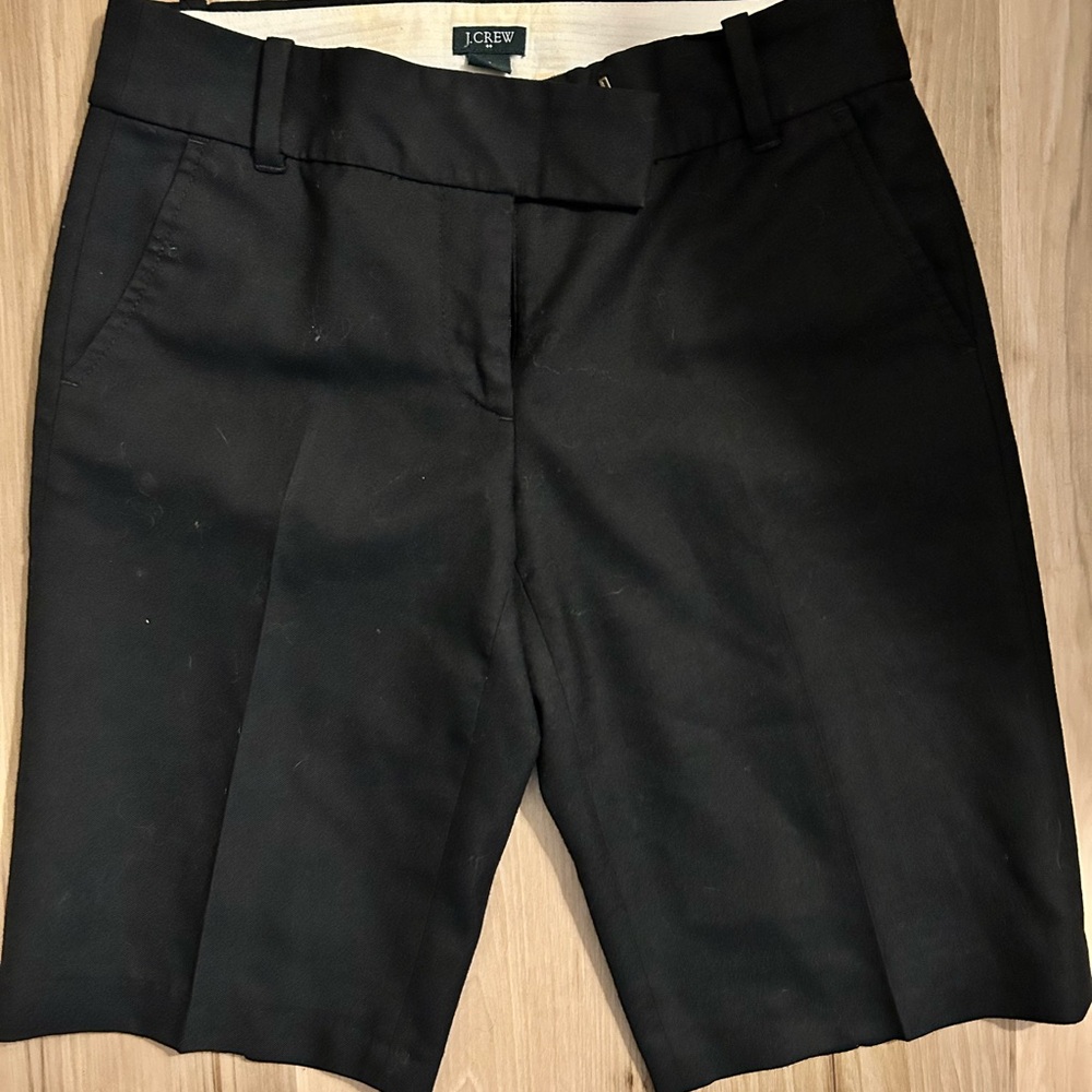 JCrew Wool black walking shorts 0